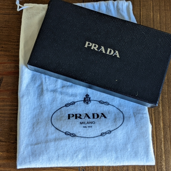 BEAUTIFUL, PRADA, large, Portaf Saffiano, metal Nero wallet - Picture 3 of 11